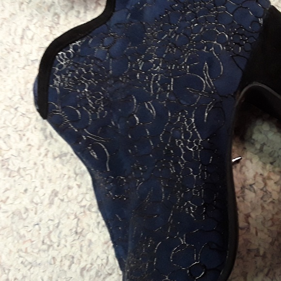 Navy black django and juliette ankle boots - Picture 9 of 10